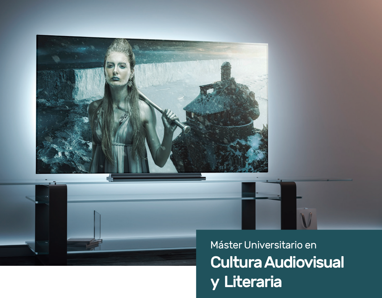 Portada tríptico Máster Universitario en Cultura Audiovisual y Literaria